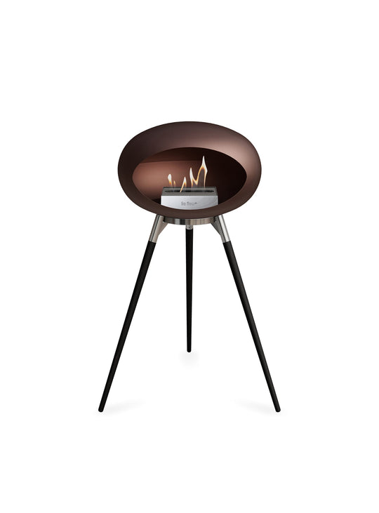 Foyer Le Feu Ground High Dome Mocca : feu nordique et style chaleureux.