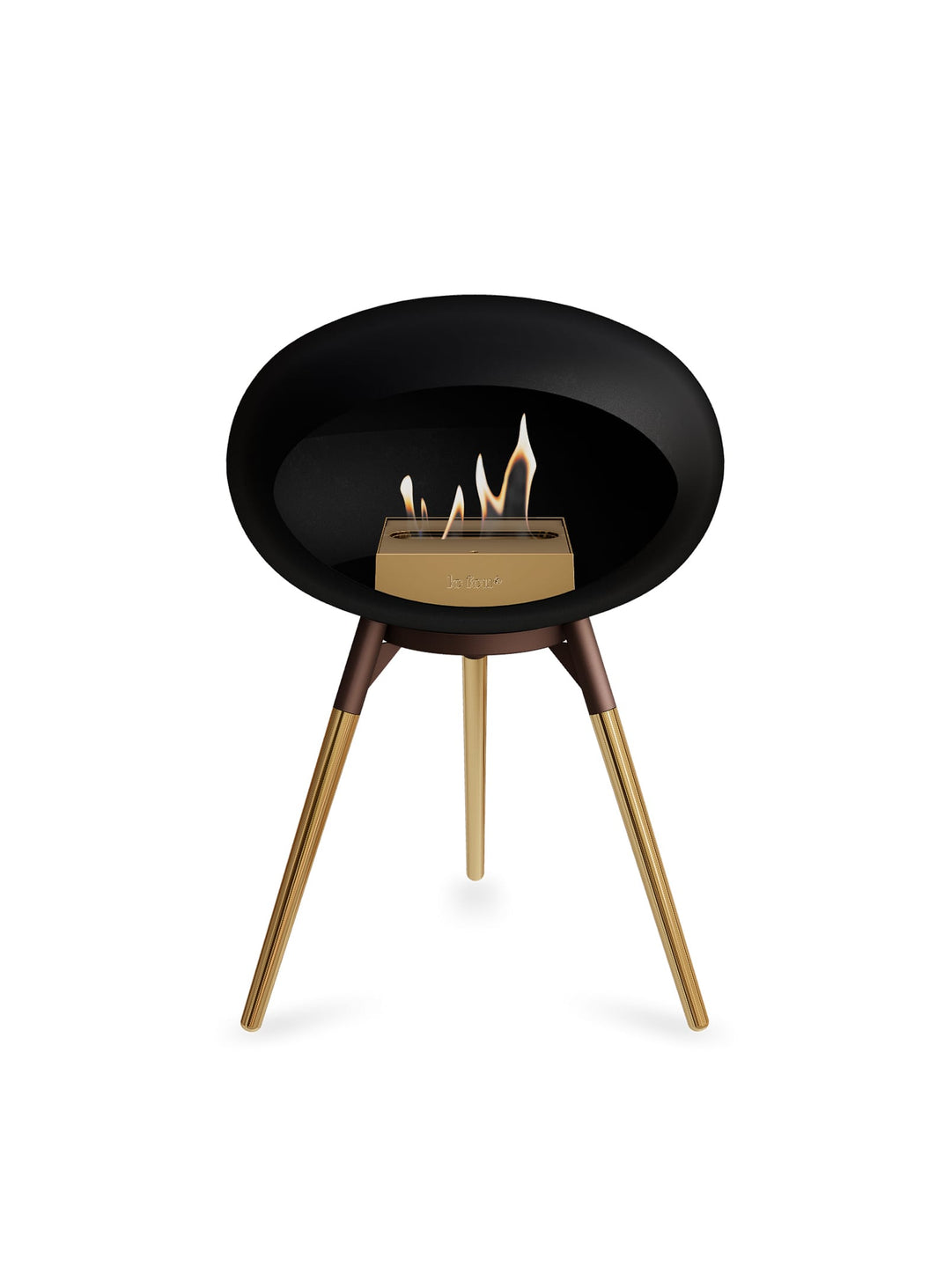 Foyer Ground Low Dome Le Feu noir : chaleur élégante et design sobre.