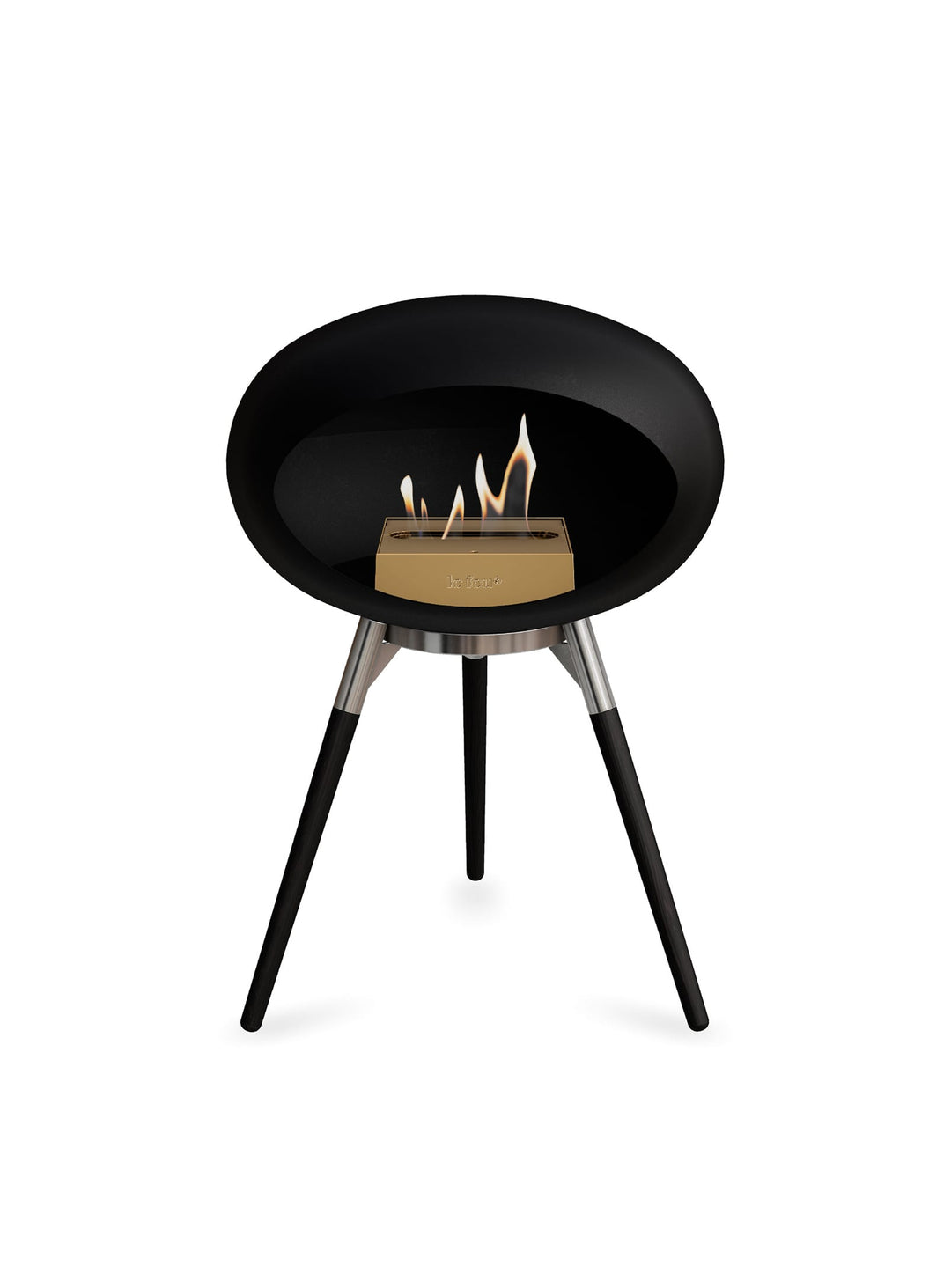 Foyer Ground Low Dome noir de Le Feu : chaleur douce et design moderne.