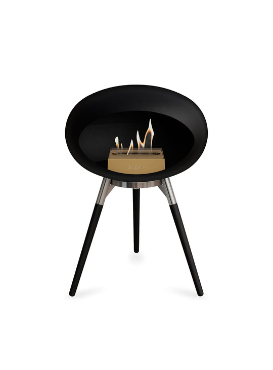 Foyer Ground Low Dome noir de Le Feu : chaleur douce et design moderne.