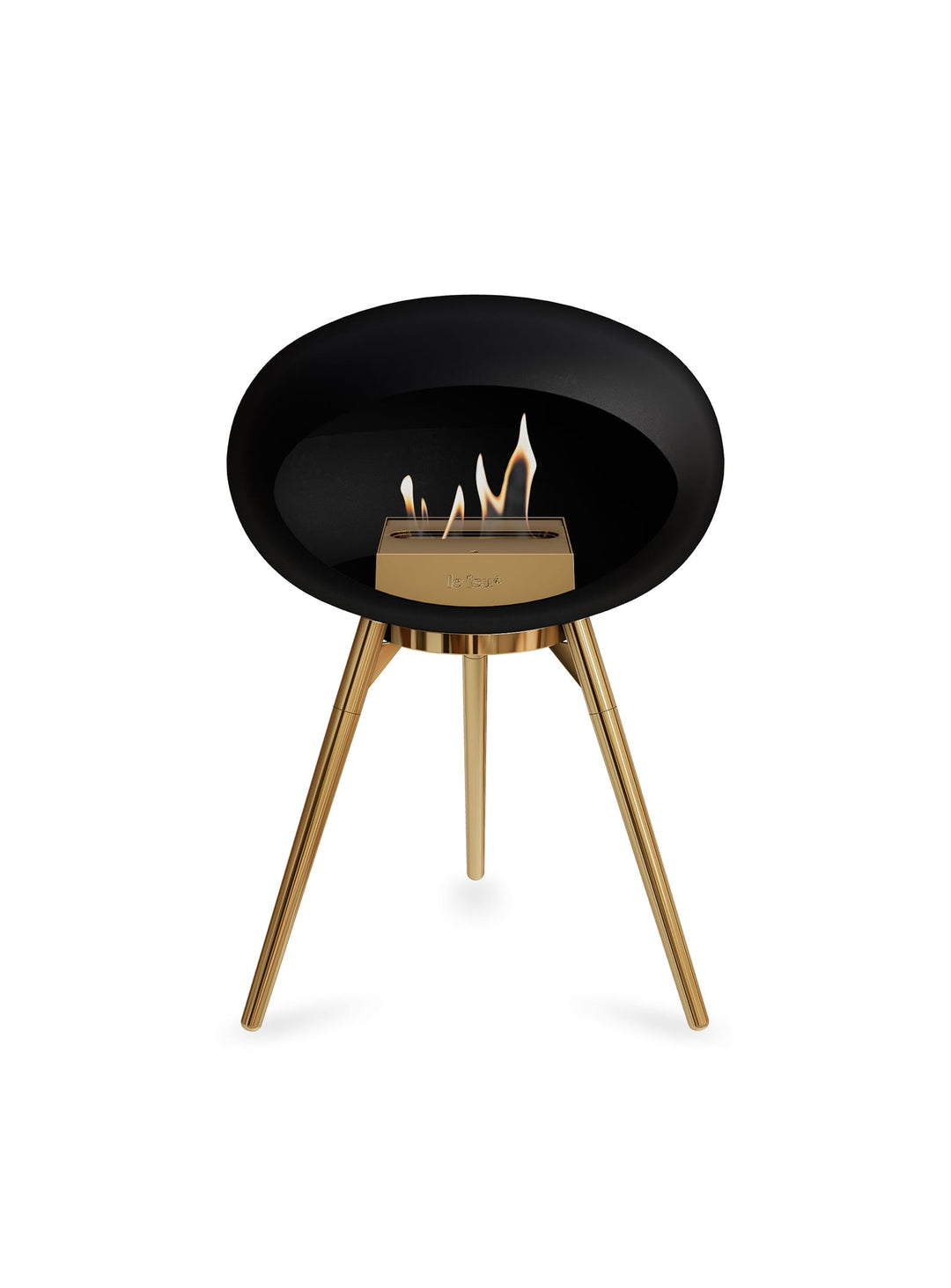 Ground Low Dome noir Le Feu : flamme authentique et allure minimaliste irrésistible.