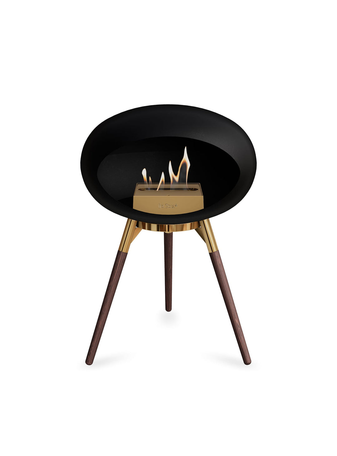 Foyer Le Feu Ground Low Dome noir : design danois et ambiance cosy.