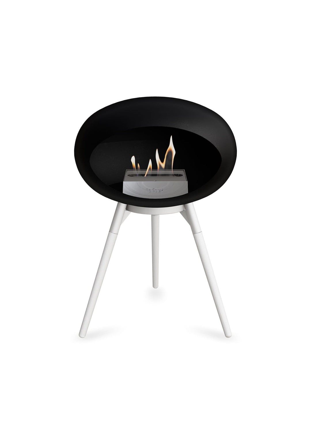 Foyer design Ground Low Dome de Le Feu noir : feu pur et allure zen.