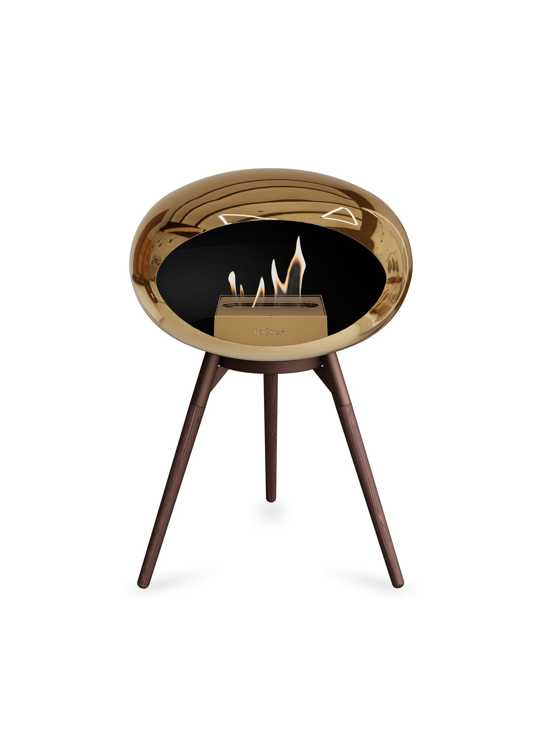 Foyer design Ground Low Dome or rose Le Feu : feu écologique et look luxueux.