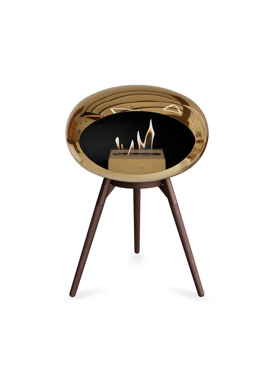 Foyer design Ground Low Dome or rose Le Feu : feu écologique et look luxueux.