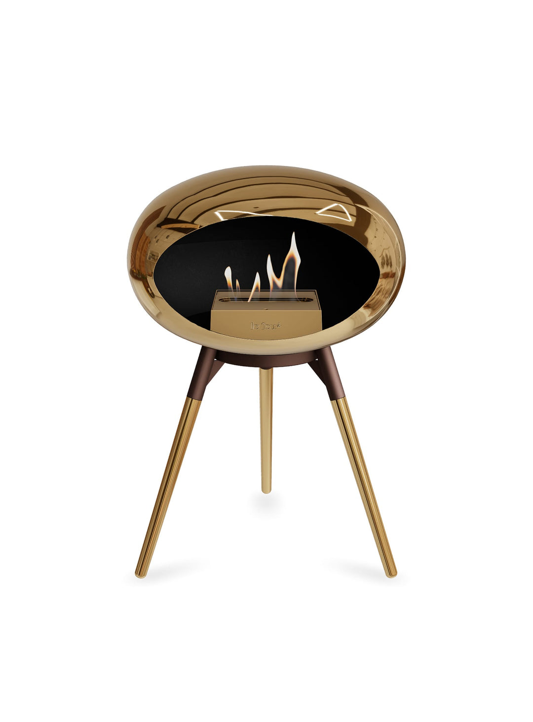 Foyer Ground Low Dome or rose Le Feu : feu design et éclat raffiné.