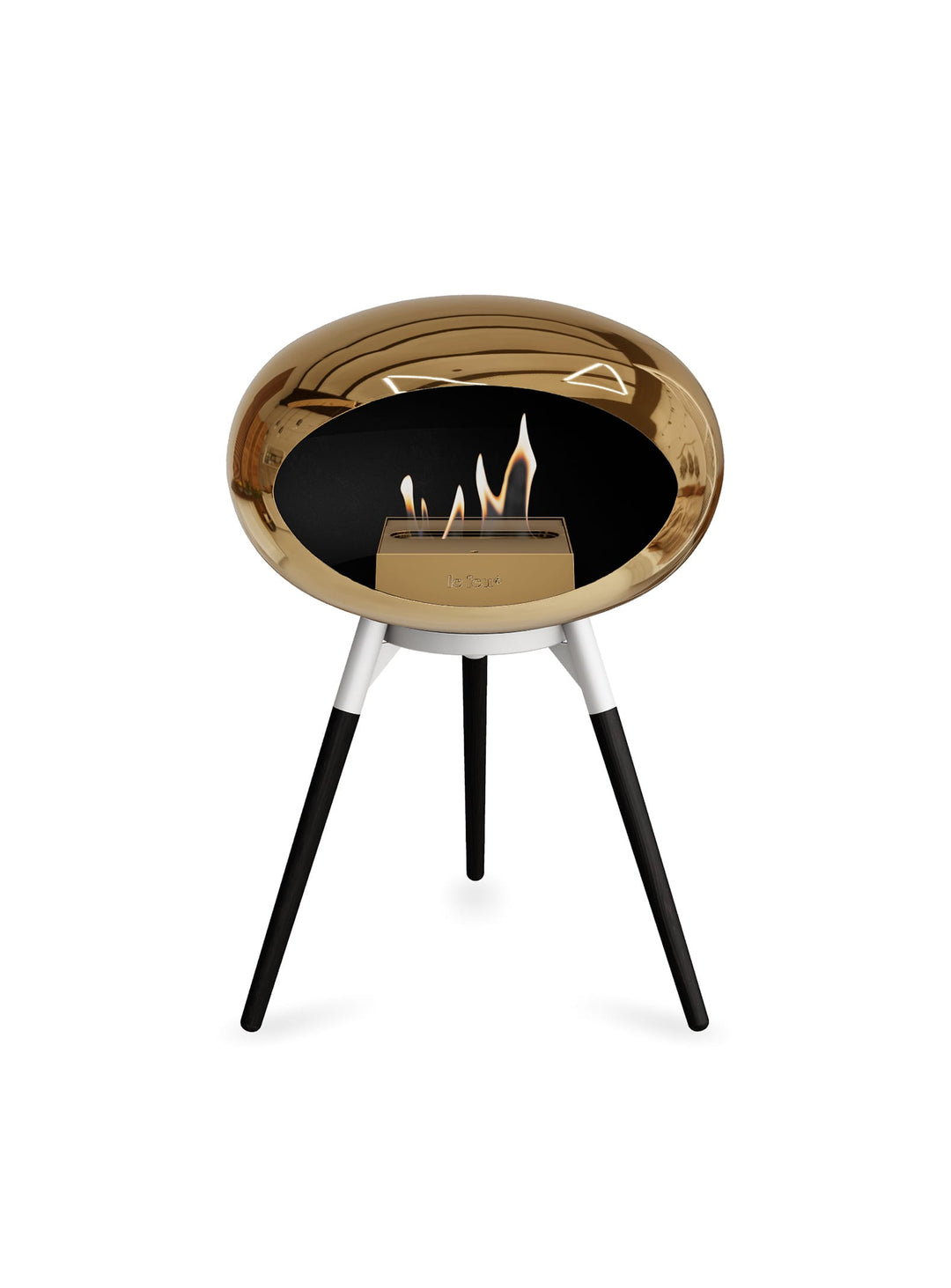 Foyer Ground Low Dome or rose de Le Feu : feu apaisant et allure lumineuse.