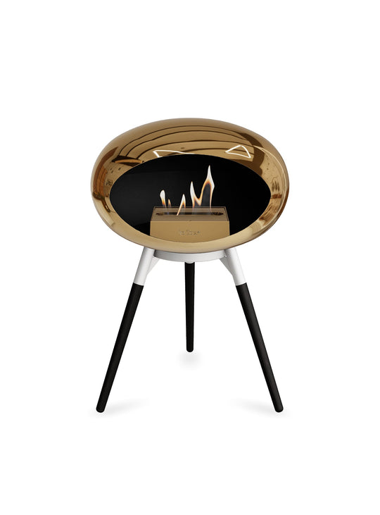 Foyer Ground Low Dome or rose de Le Feu : feu apaisant et allure lumineuse.