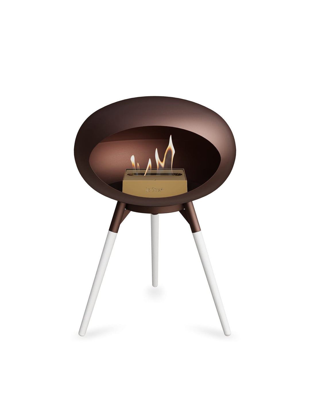 Foyer Le Feu Ground Low Dome Mocca : chaleur naturelle et charme rustique.