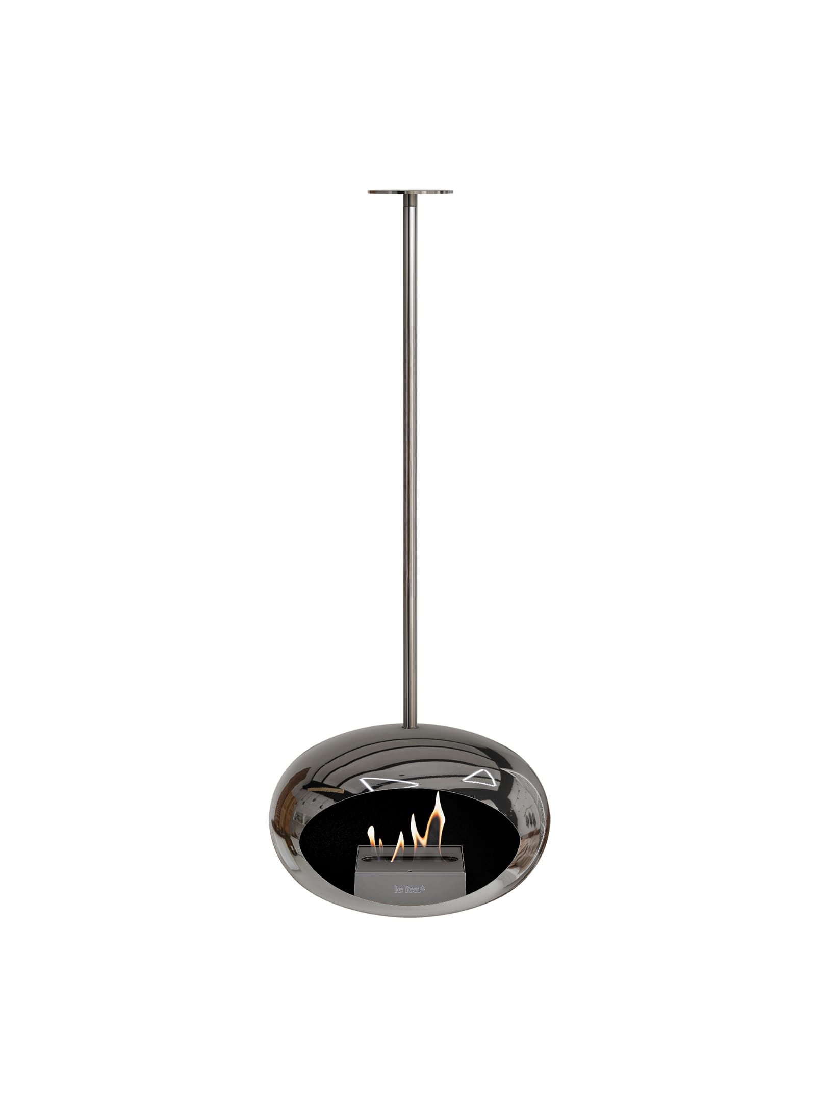 mon Fireball アルミフレーム Sky Dome: Chromed Hanging Fireplace - Fire – Nüspace