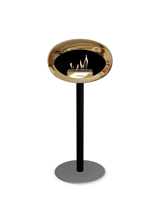 Le Feu High Dome en or rose chromé : cheminée autoportante au style raffiné.