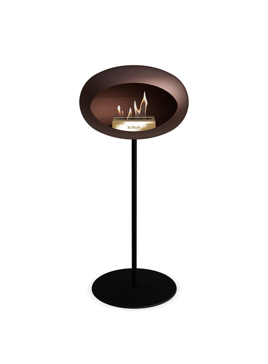 Le Feu High Dome en Mocca : cheminée autoportante design et marquante.