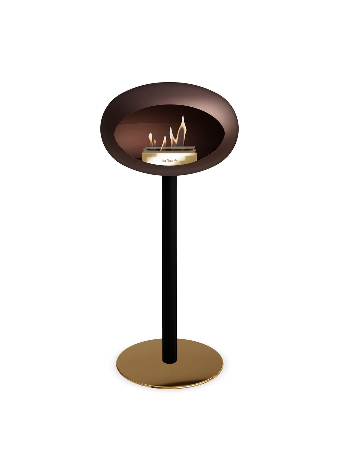 High Dome en Mocca de Le Feu : cheminée autoportante élégante pour condo urbain.