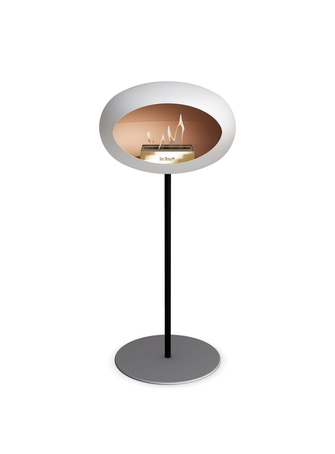 Cheminée autoportante High Dome blanc de Le Feu : touche déco élégante.