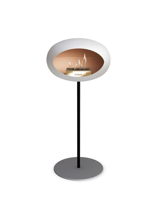 Cheminée autoportante High Dome blanc de Le Feu : touche déco élégante.