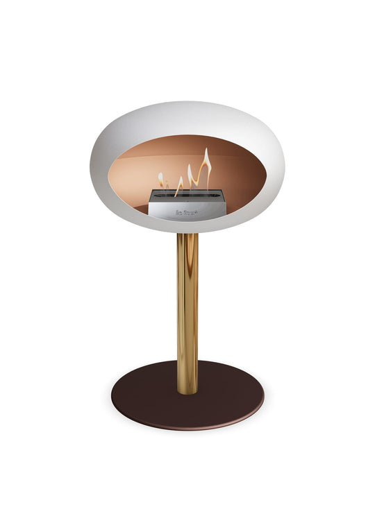 Cheminée autoportante Low Dome en blanc de Le Feu : style contemporain.