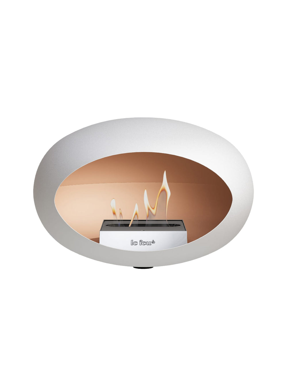 Le Feu Wall Dome blanc : foyer mural bioéthanol cosy et contemporain.