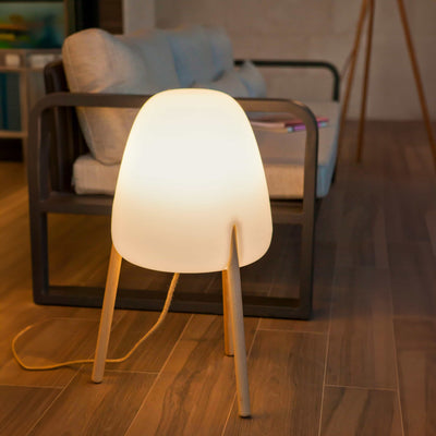 Illuminez vos espaces avec style grâce à la lampe sur pied Rocket de Newgarden. Son alliance de bois et de polyéthylène offre une esthétique moderne et sophistiquée, tandis que sa construction résistante aux intempéries en fait un choix fiable.