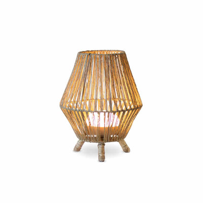 Newgarden Sisine 30, lampe de table LED, en fibres naturelles, utilisation intérieure et extérieure