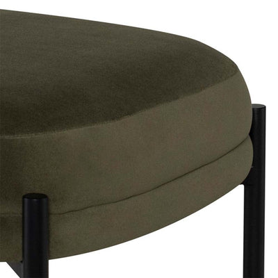 Nuevo Inna, tabouret de comptoir avec une assise rembourré et confortable, en acier et tissu, safari