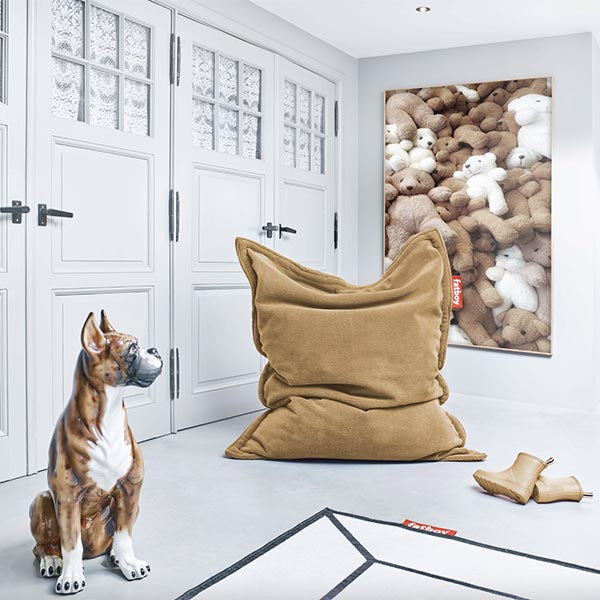 Slim Teddy, soft indoor polyester bean bag chairs by Fatboy – Nüspace