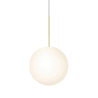 Pablo Designs Bola Sphere, lampe suspendue, en verre et aluminium, 16ʼʼ, laiton