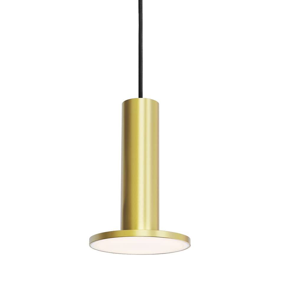 Pablo Designs Cielo, lampe suspendue LED ronde, en aluminium, laiton