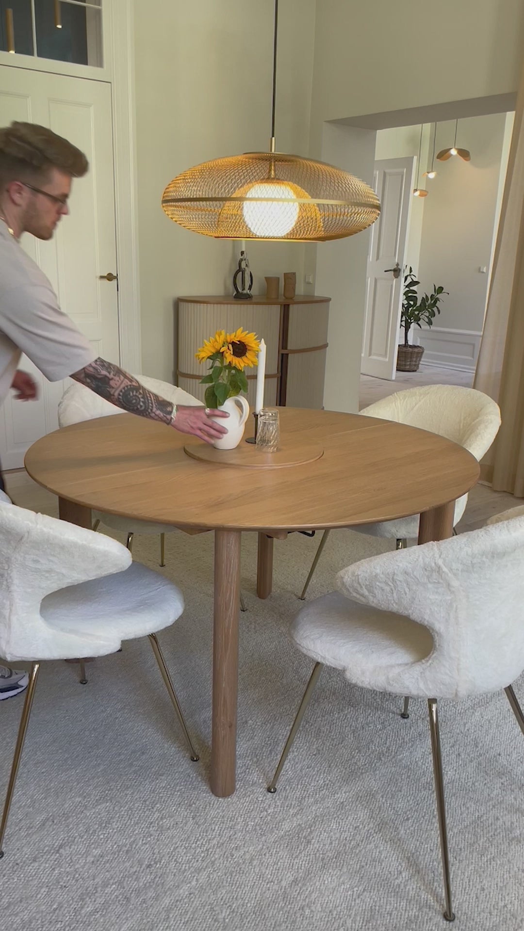 Table à dîner extensible Comfort Circle<br> 4 à 6 personnes