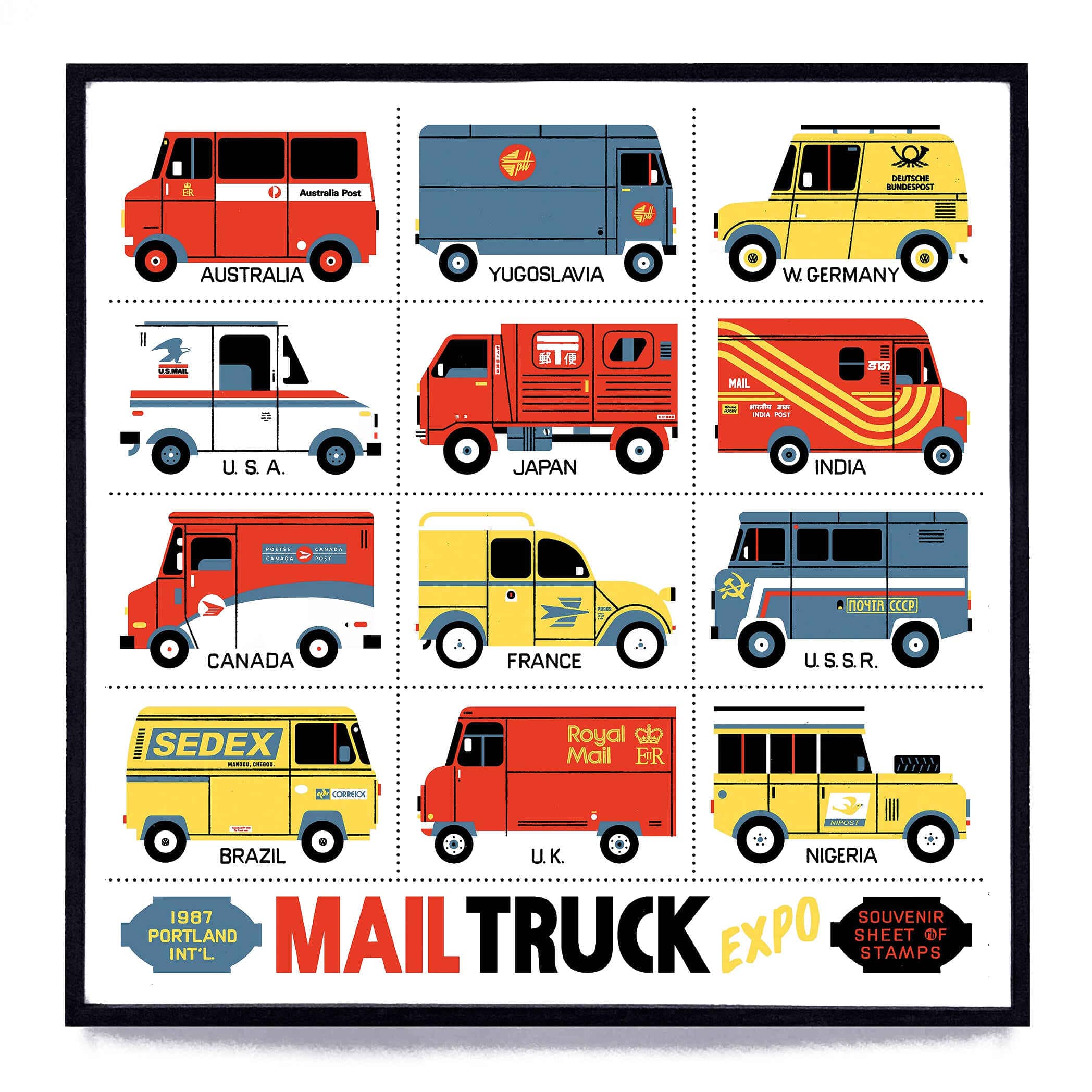 1987 Portland Mail Truck Expo Poster - Biesinger – Nüspace