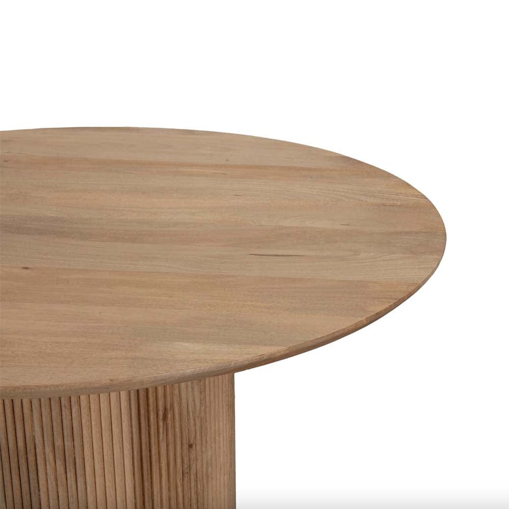 Sélection Nüspace Cylinder, table de salle à manger pour 6 personnes, en bois de manguier, naturel