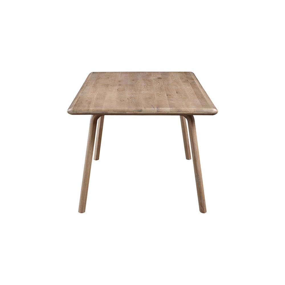 Optez pour la table Malibu, de Moe's, en chêne massif pour une expérience de salle à manger authentique. Un design épuré qui met en avant la beauté du bois et la qualité de fabrication.