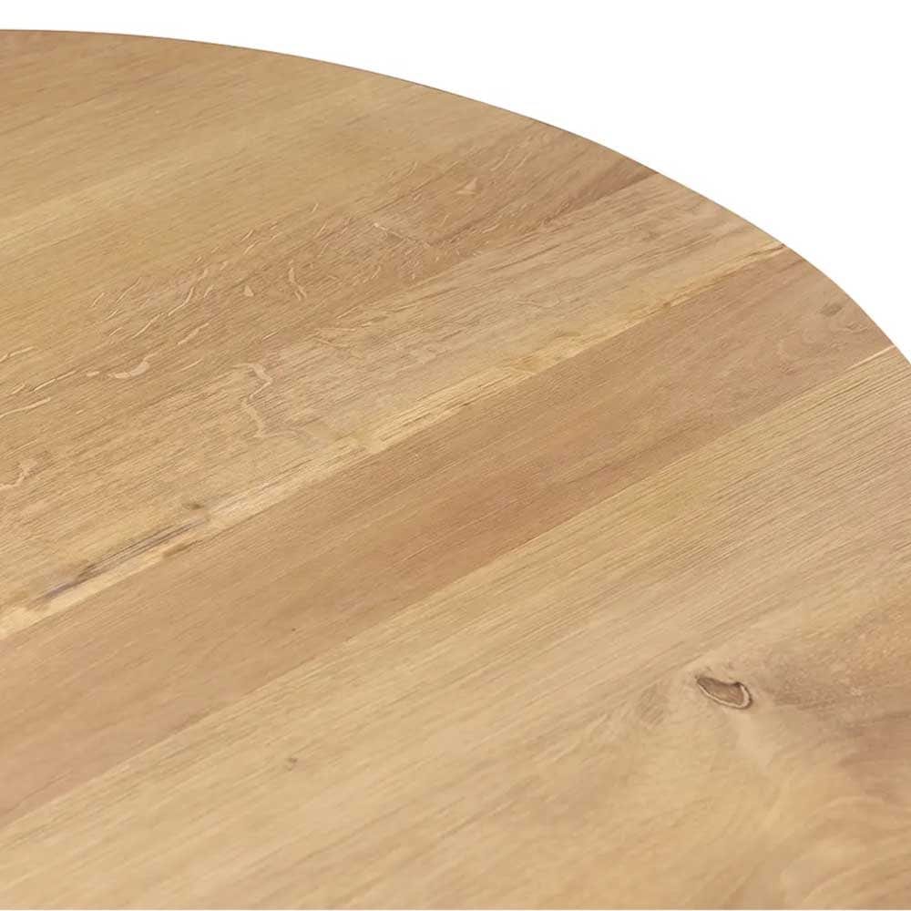 Chêne naturel et convivialité : la table de salle à manger Trie de Moe's capture l'essence de la nature dans son design, avec ses courbes douces et ses grains de bois authentiques.
