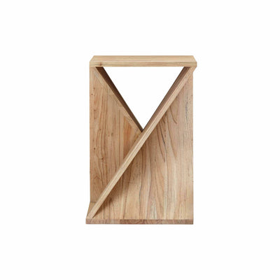 La table d'appoint Silhouette : un bijou sculptural pour votre intérieur. Fabriquée en bois de mindi massif, elle allie esthétique impressionnante et durabilité robuste.