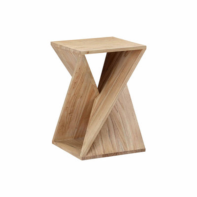 La table d'appoint Silhouette : une œuvre d'art fonctionnelle. Son aspect torsadé et sa construction en bois de mindi massif ajoutent une touche distinctive à tout espace.
