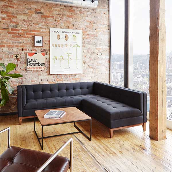 Tobias, Square Metal and Wood Coffee Tables by Gus* Modern – Nüspace