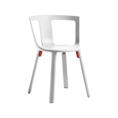 TOOU FLA, chaise d'extérieur résistante et empilable, en polypropylène, blanc