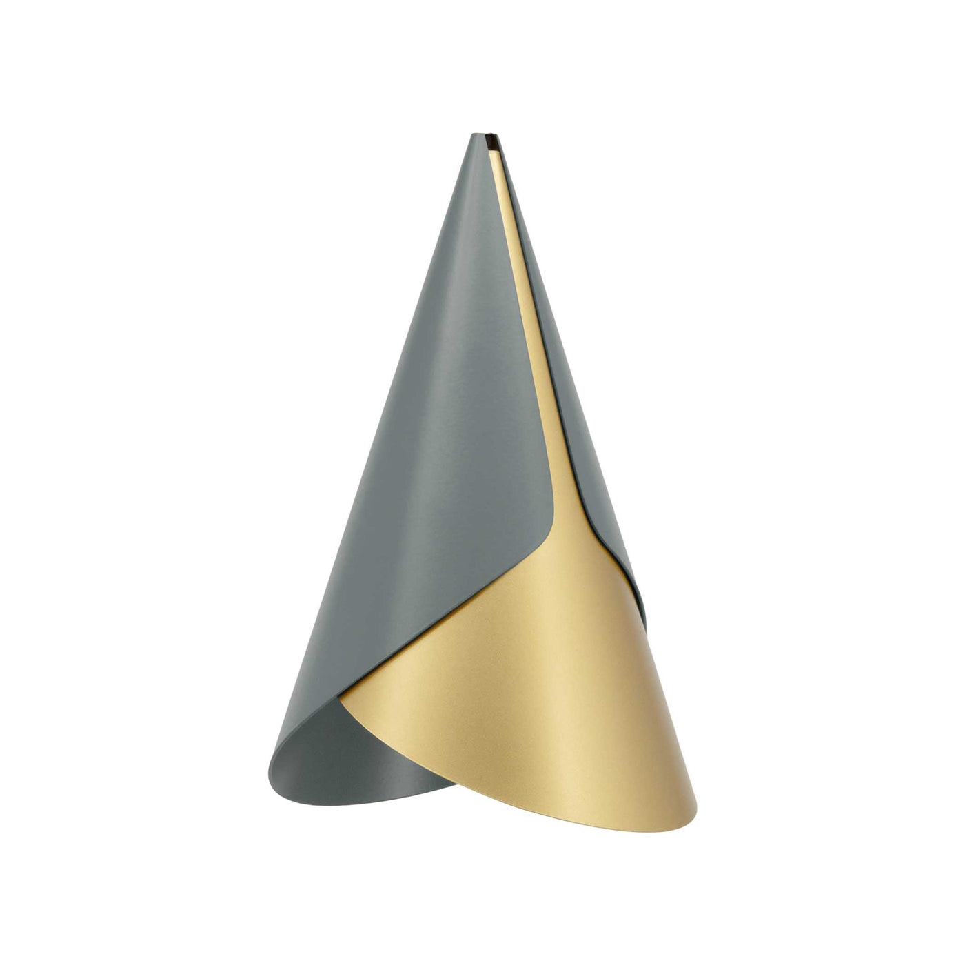 Umage Cornet, abat-jour en forme de cône, en aluminium, ardoise / laiton