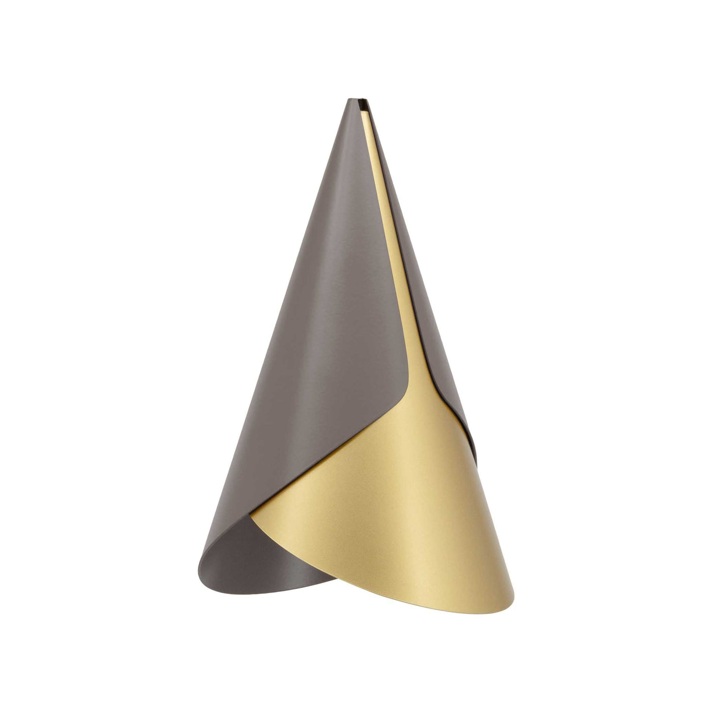 Umage Cornet, abat-jour en forme de cône, en aluminium, umber / laiton