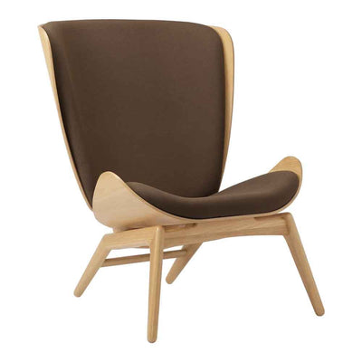 Umage The reader, fauteuil avec dossier haut, en bois et polyester, mocca, chêne
