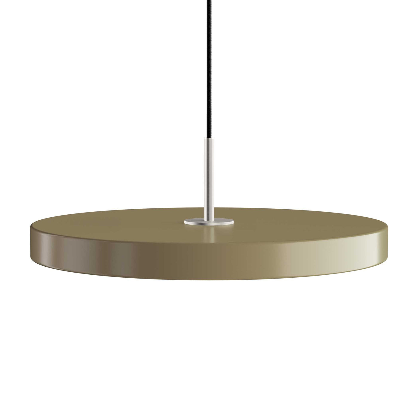 Umage Asteria, lampe suspendue LED ronde, en acier et acrylique, taupe, acier