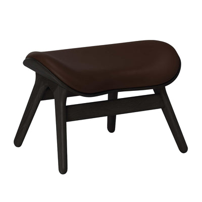 Umage A Conversation Piece, ottoman pour accompagner le fauteuil, en bois et polyester, cuir brun, chêne noir