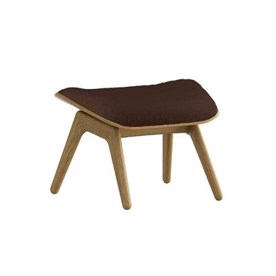 Umage The reader, ottoman pour accompagner le fauteuil, en bois et polyester, brun teddy, chêne