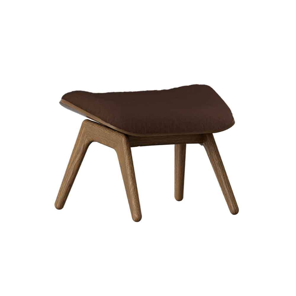 Umage The reader, ottoman pour accompagner le fauteuil, en bois et polyester, brun teddy, chêne foncé