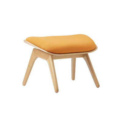 Umage The reader, ottoman pour accompagner le fauteuil, en bois et polyester, tangerine, chêne