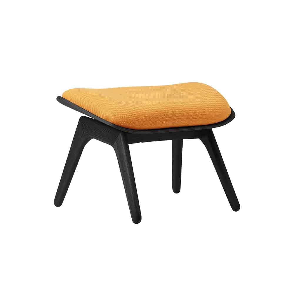 Umage The reader, ottoman pour accompagner le fauteuil, en bois et polyester, tangerine, chêne noir