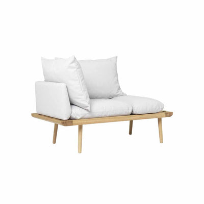 Umage Lounge Around 1.5, petit sofa ou fauteuil au style scandinave, en bois et tissu, sterling, chêne