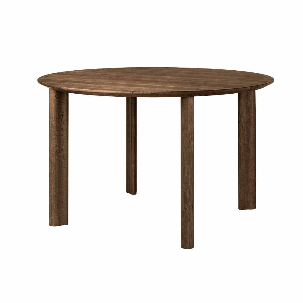 Umage Comfort Circle, table de salle à manger pour 4 personnes, en bois, empattement lisse, chêne foncé