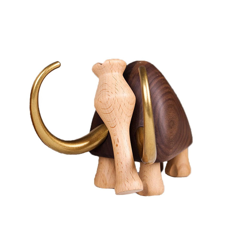 Reproduction Animal préhistorique, figurine de décoration en bois, mammouth