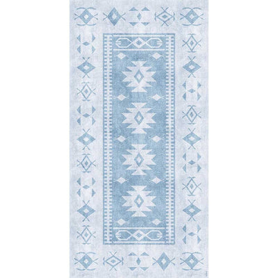 Adama Alma Dune, tapis plat à motif d’une épaisseur de 5 mm, en vinyle, bleu 