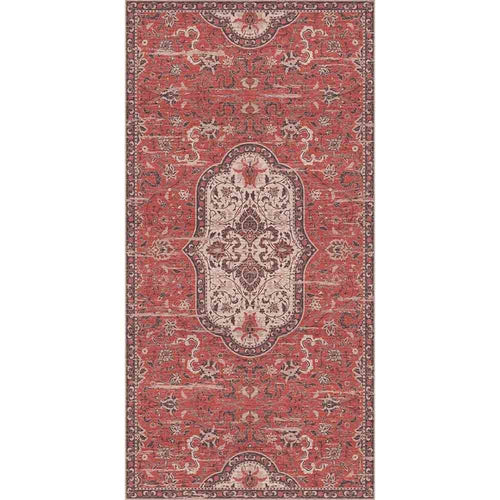 Adama Alma Hamsa, tapis plat à motif d’une épaisseur de 5 mm, en vinyle, rouge